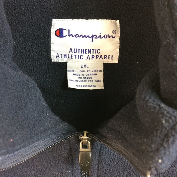 Champion Fleece Jacket Size 2XL Blue Gray - Picture 2 of 6